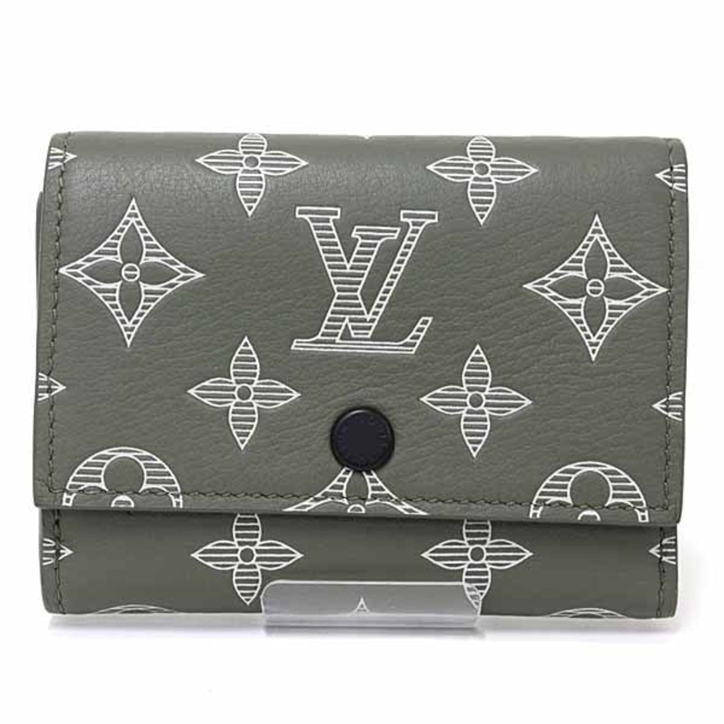 Louis Vuitton Victor Wallet Tri-Fold Monogram Shadow M13216 Olive Green