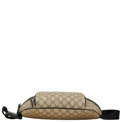 Gucci Gg Supreme Waist Bag 450946 Beige Black Leather