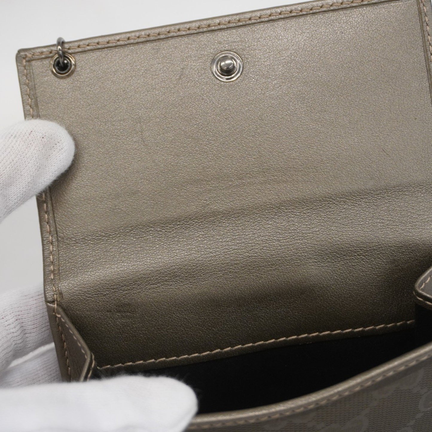 Gucci Gg Imprime Wallet 212105 Coated Canvas Khaki