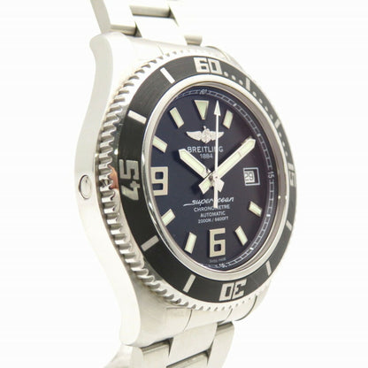 Breitling Superocean 44 A17391 Automatic Watch Stainless Steel Black Dial 0129Breitling