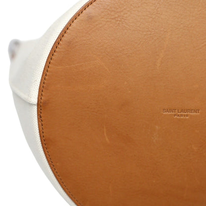 Yves Saint Laurent Rive Gauche Canvas Shoulder Bag Vlr669299 Natural/Brown