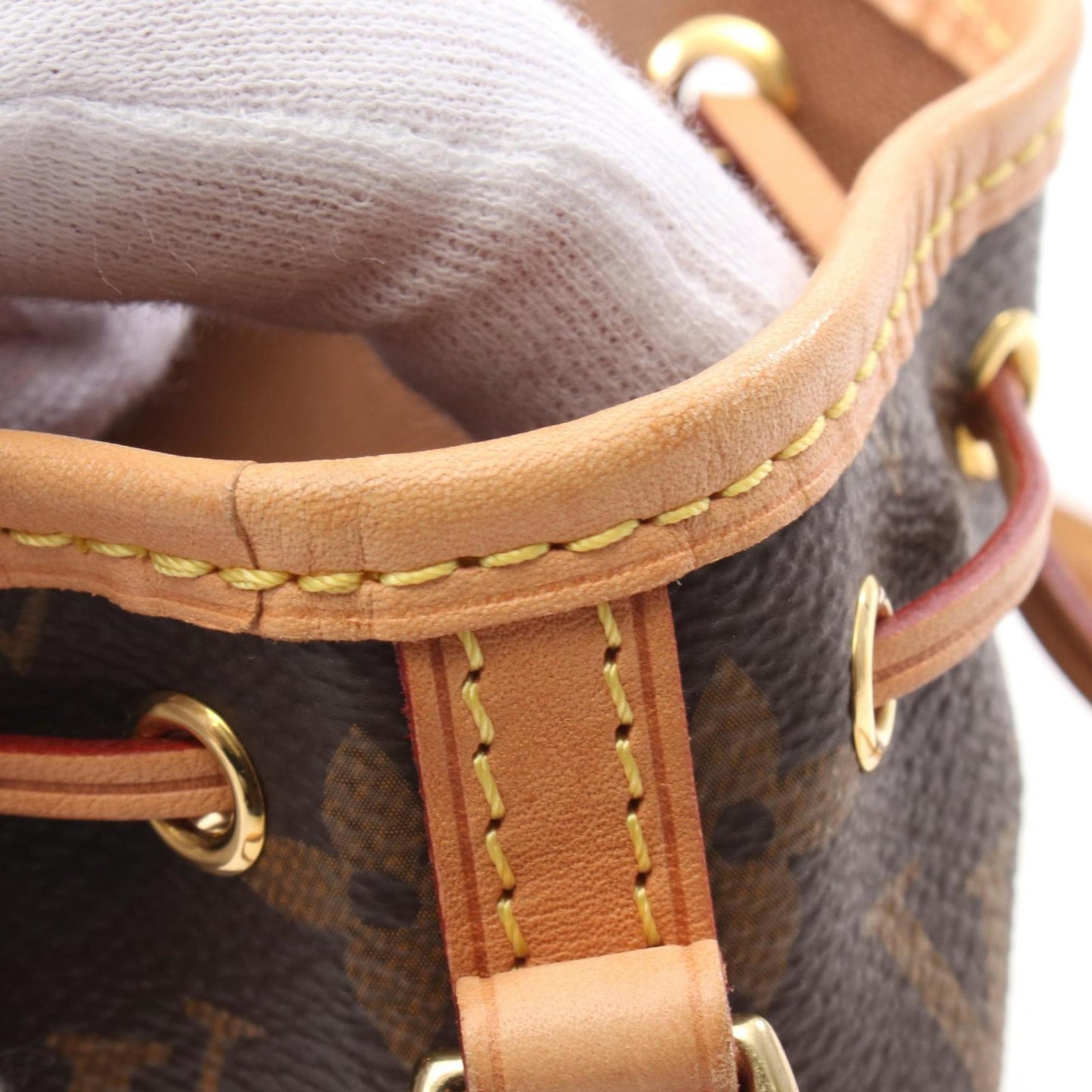 Louis Vuitton Nano Noe Monogram Shoulder Bag Coated Canvas Leather