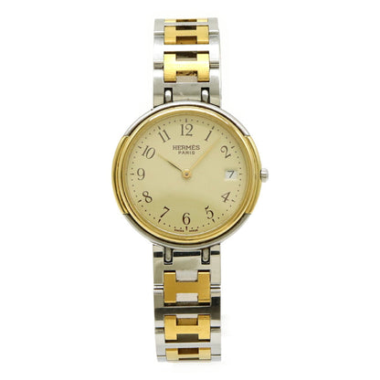 Hermes Windsor Date Ivory Dial Two-Tone Gp Stainless Steel
