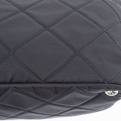 Prada Quilted Chain Tote Bag 1Bg740 Nylon | Leather Black