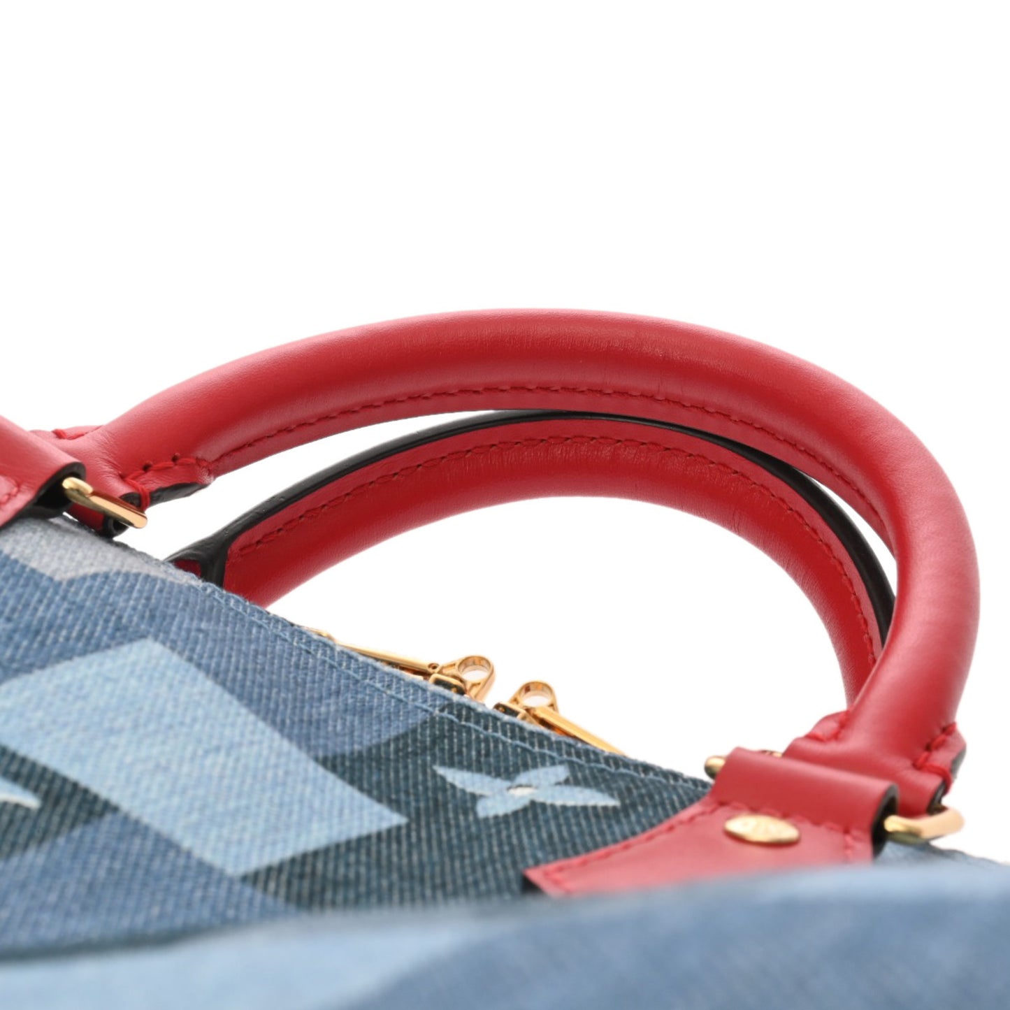 Louis Vuitton Monogram Denim Speedy Bandouliere 30 Blue M45041