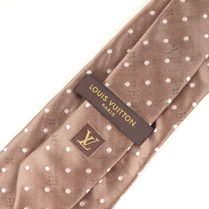 Louis Vuitton Monogram Dot Silk Cravate Bronze Tie For Men