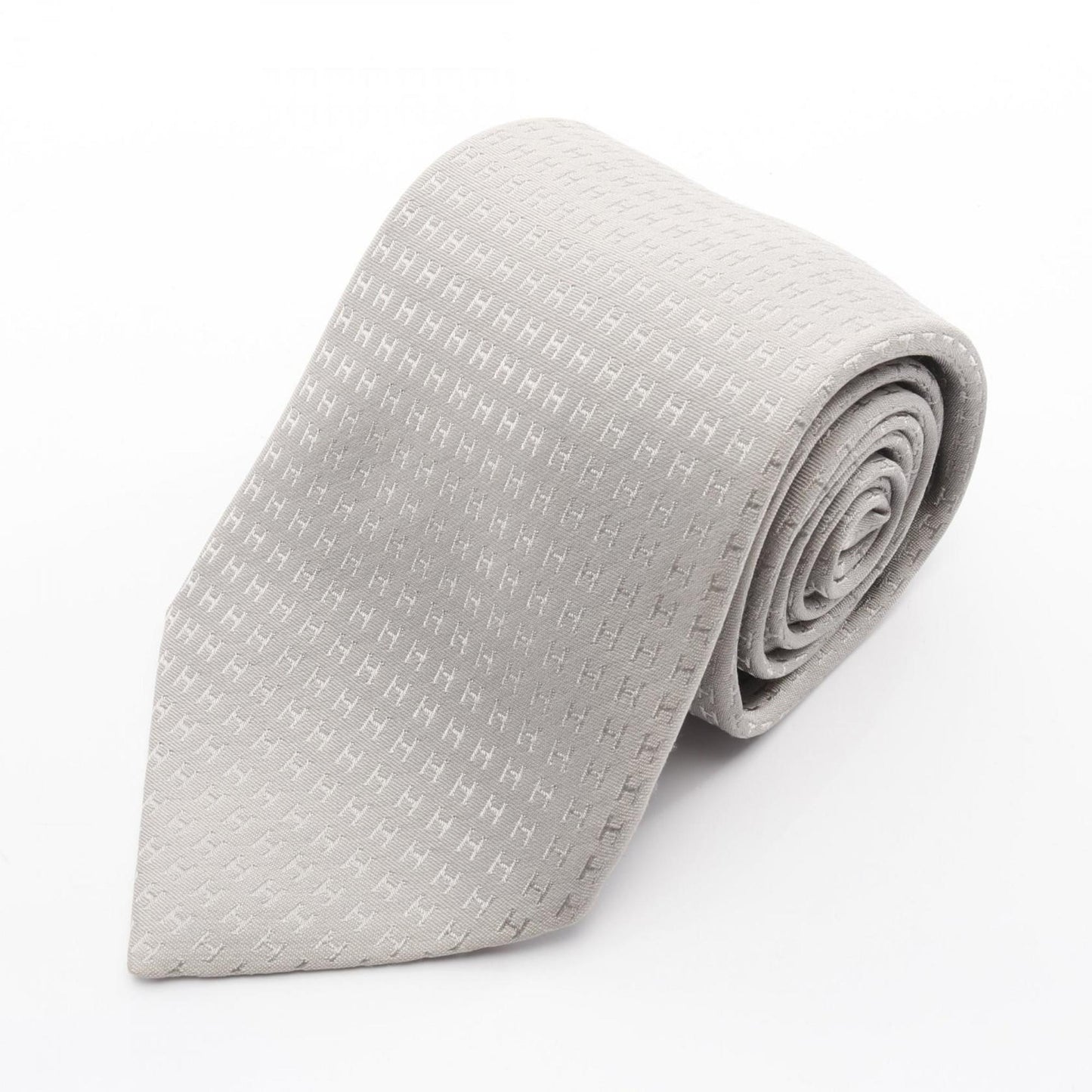 Hermes Herms H-Patterned Silk Tie For Men