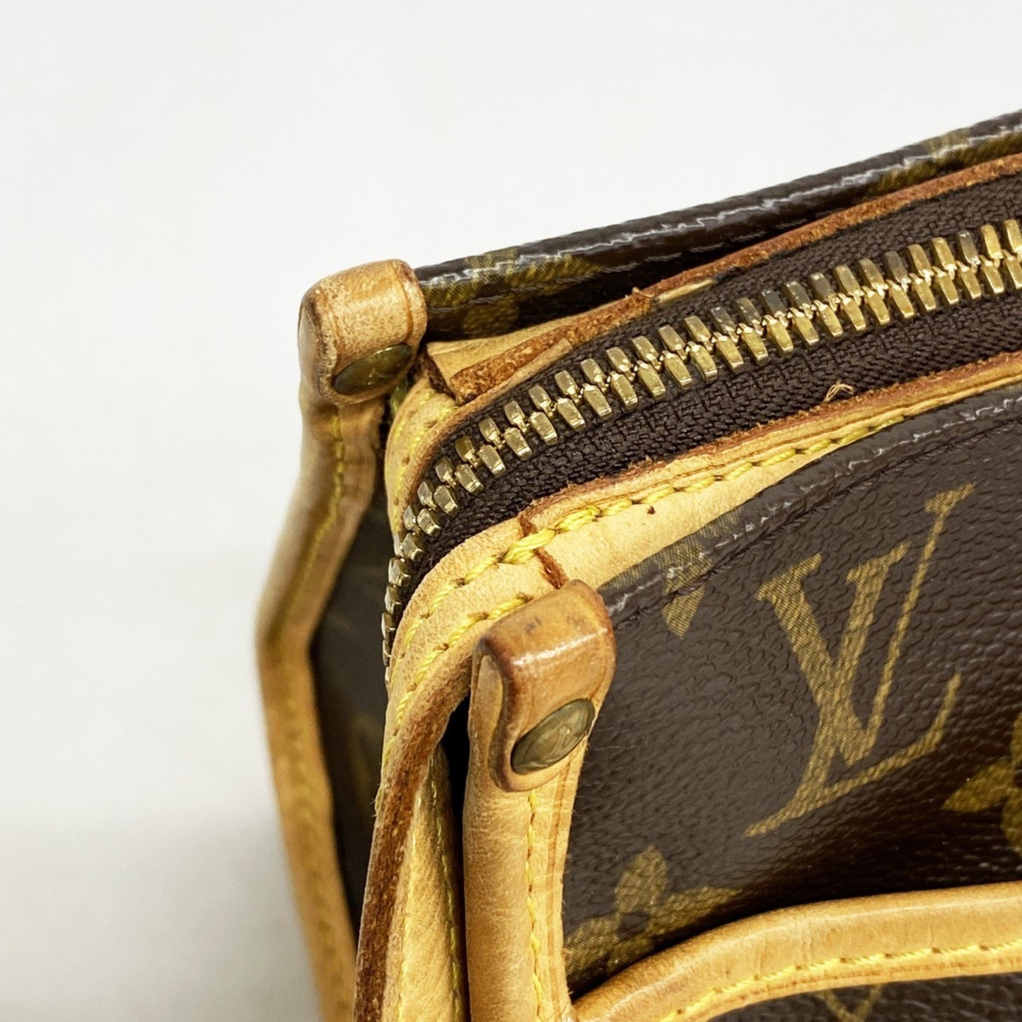 Louis Vuitton Monogram Popincourron Shoulder Bag M40008 Brown