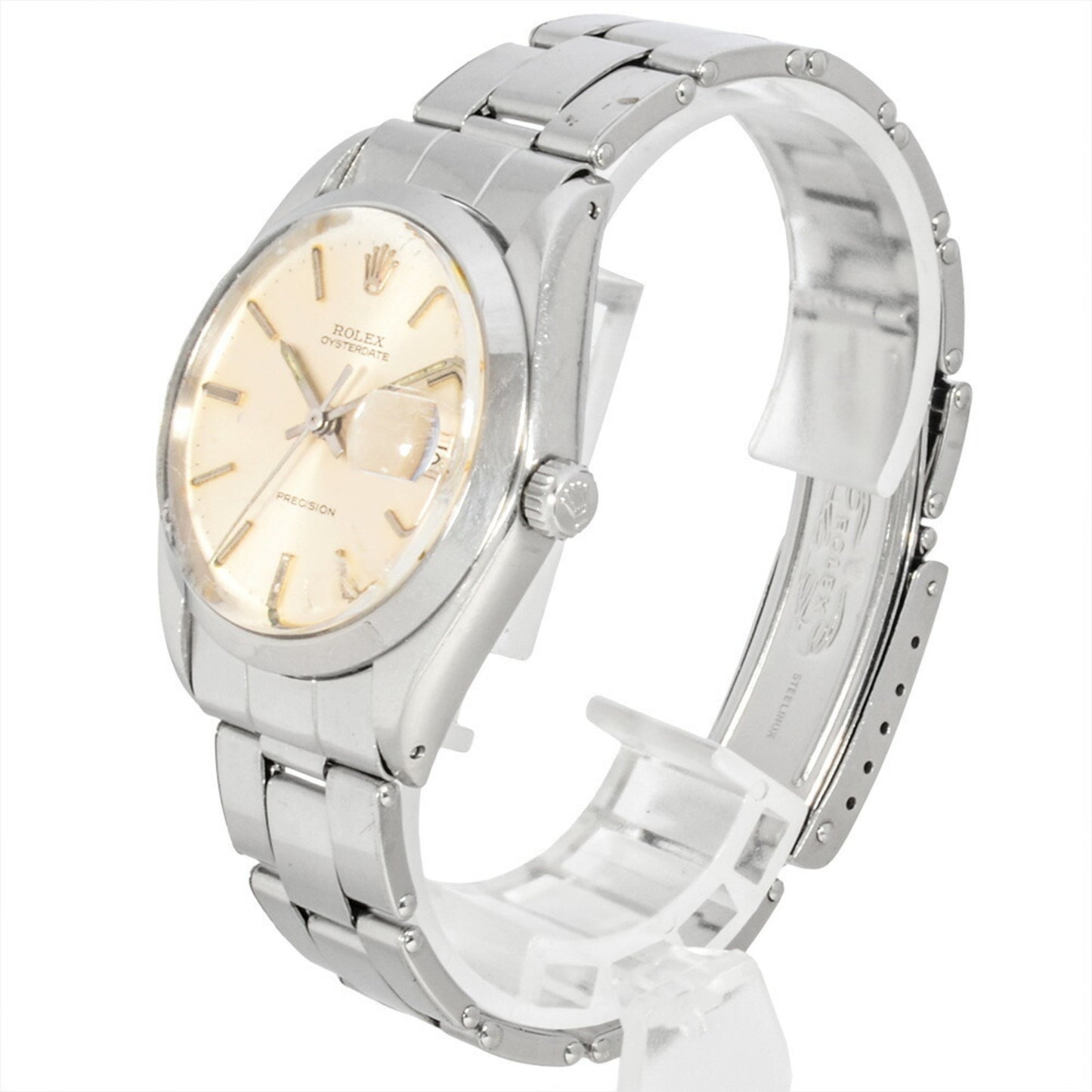 Rolex Rolex 6694 Oysterdate Precision 22***** (Circa 1967) Hand-Wound Silver Dial