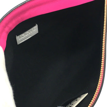 Loewe Anagram Bag Cluch Bag Clutch Bag White X Pink