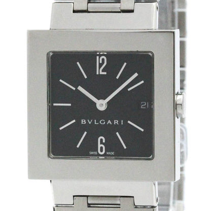 Polished Bvlgari Quadrato Stainless Steel Quartz
