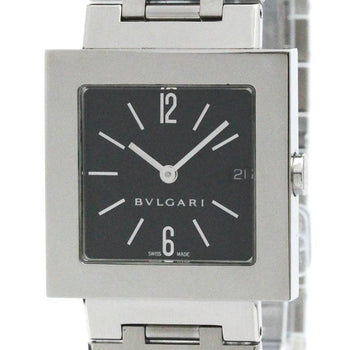 Polished Bvlgari Quadrato Stainless Steel Quartz
