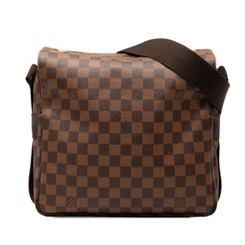 Louis Vuitton Damier Naviglio Shoulder Bag N45255 Brown Leather