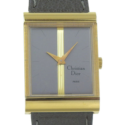 Christian Dior Watch Cal.2512-1 31735 Stainless Steel X Leather Manual Winding Grey Dial