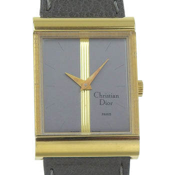Christian Dior Watch Cal.2512-1 31735 Stainless Steel X Leather Manual Winding Grey Dial