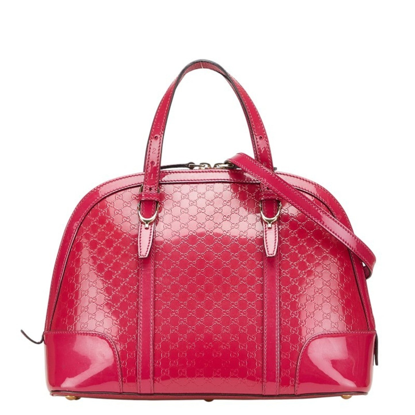 Gucci Micro Gg Handbag/Shoulder Bag 2Way 309617 Pink Patent Leather