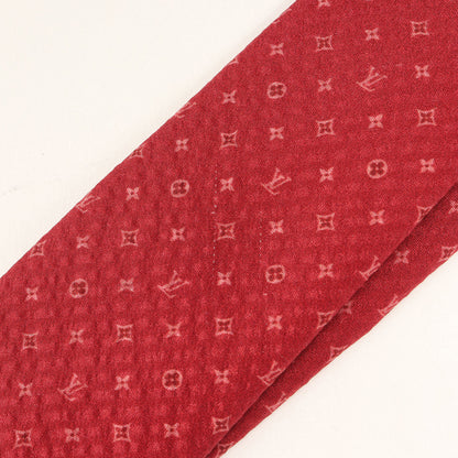 Louis Vuitton Louis Vuitton Micro Monogram Silk Cravate Tie M76858 Red
