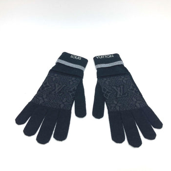 Louis Vuitton M73470 Gong Mai Monogram Eclipse Wool Gloves
