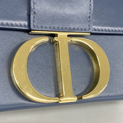 Christian Dior Montaigne Leather Shoulder Bag In Smoky Blue