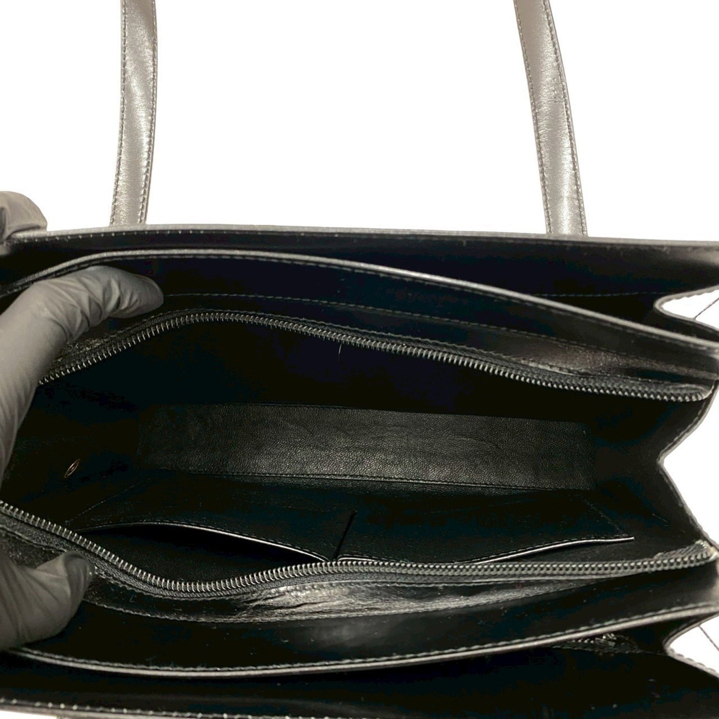 Celine Triomphe Logo Calf Leather Tote Bag