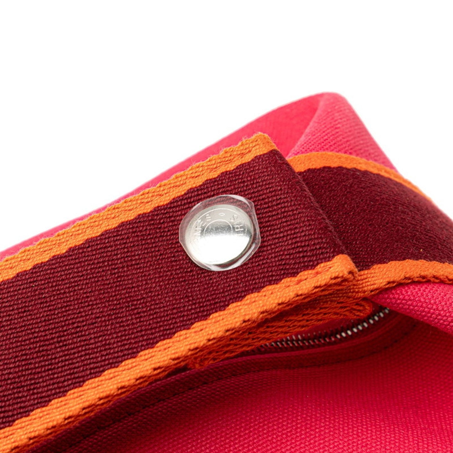 Herms Bride A Black Pm Handbag Pouch Hibiscus Pink Toile H