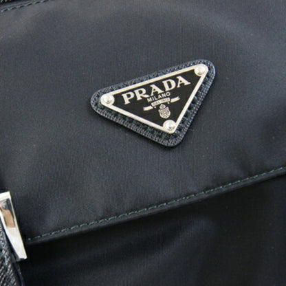 Prada Shoulder Bag Black Nylon Leather Crossbody