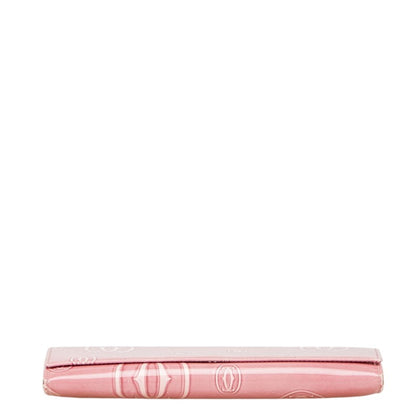 Cartier Happy Birthday Long Wallet Pink Enamel