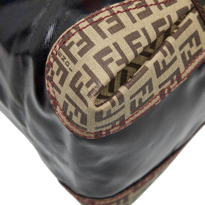 Fendi Zucca Tote Bag Handbag 8Bl096 Brown Enamel