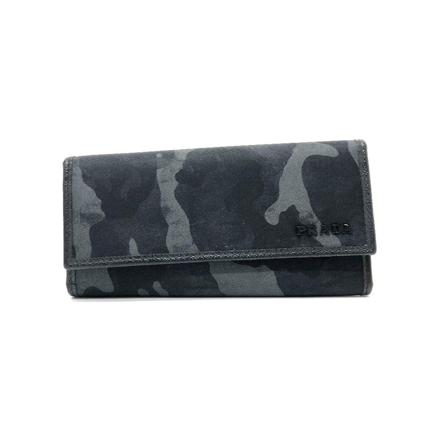 Prada Camouflage 6-Key Holder Long Key Case Nylon