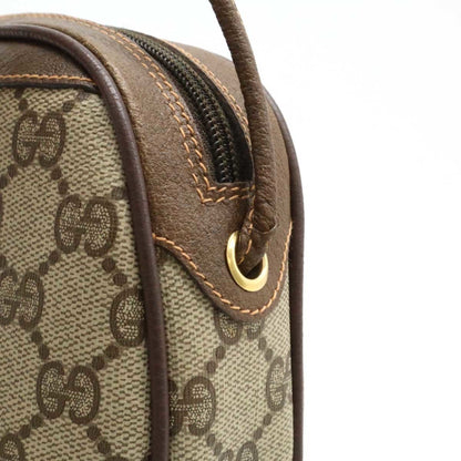 Gucci Old Gucci Sherry Line Pochette Shoulder Bag Pvc Leather Beige Brown 89.02.066