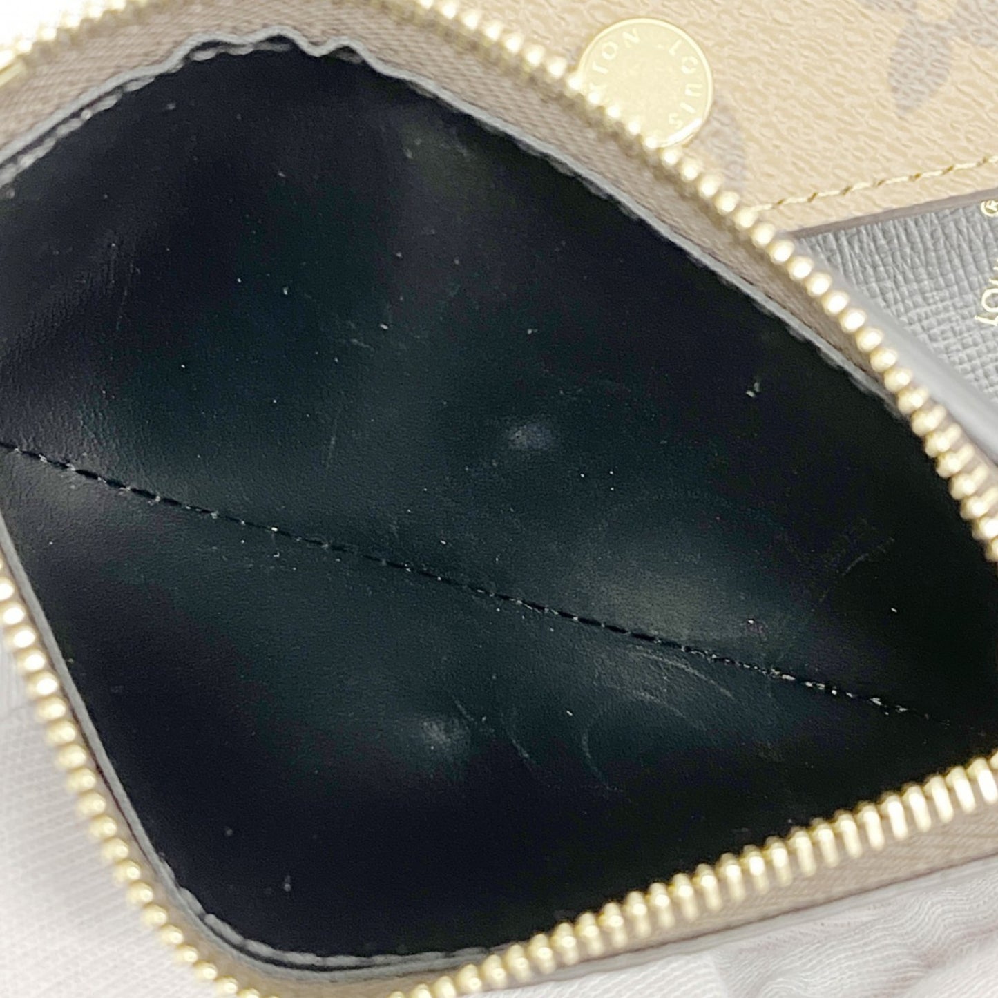 Louis Vuitton Monogram Reverse Portefeuille Victorine Tri-Fold Wallet M81557 Brown