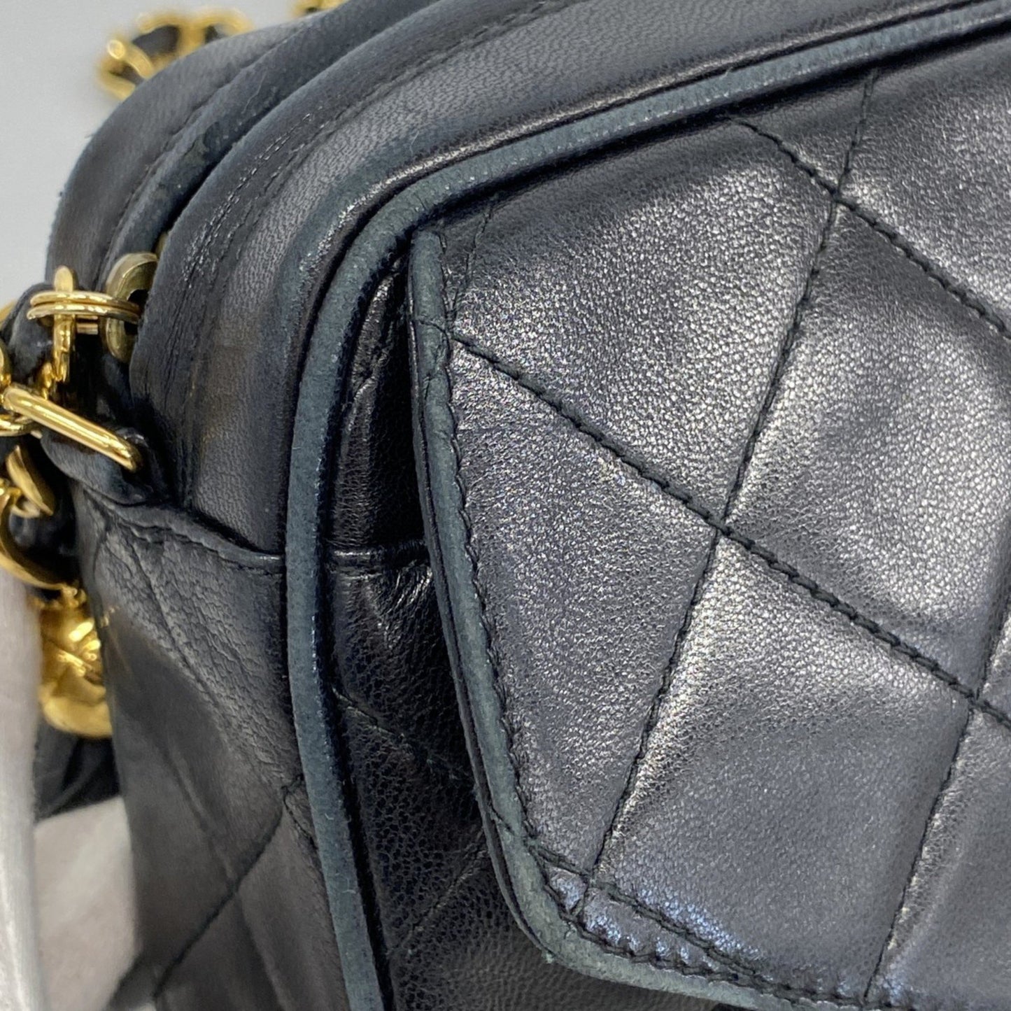 Chanel Shoulder Bag With Matelasse Chain Bag