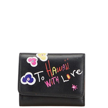 Christian Louboutin Script Mini Rubi Gaga Tri-Fold Wallet In Black