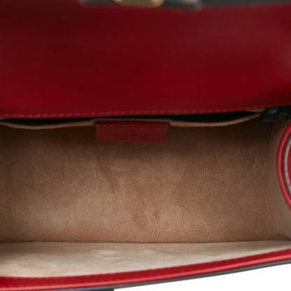 Gucci Sylvie Handbag Shoulder Bag 470270 Red Leather