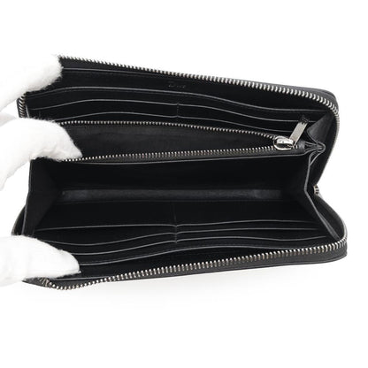 Christian Dior Long Wallet Round Leather 2Ufbc011Xla Black Dior Homme