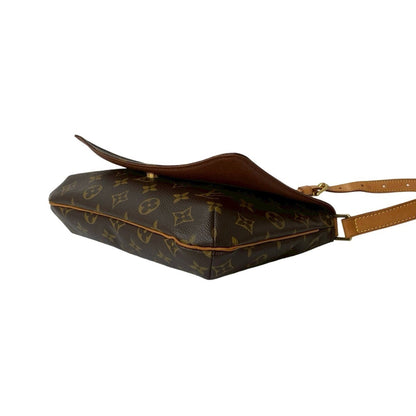 Louis Vuitton Musette Tango Monogram Leather Shoulder Bag/Pochette In Brown 23175