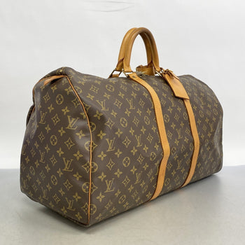 Louis Vuitton Monogram Keepall 55 Boston Bag M41424 Brown