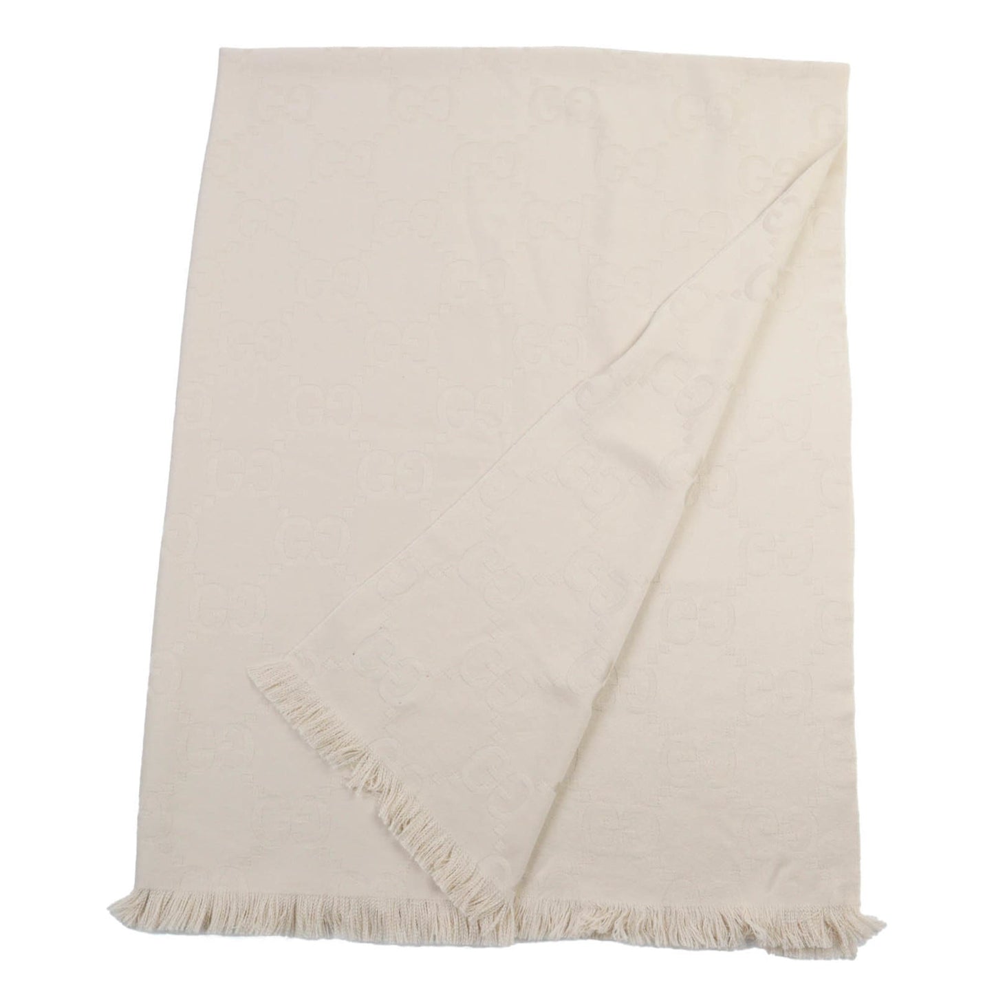 Gucci 795551 Wool And Silk Gg Jacquard Large Blanket/Shawl