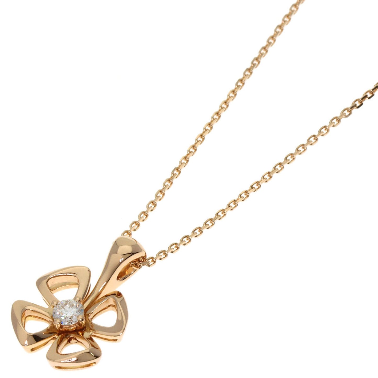 Bvlgari Fiorever 1P Diamond Necklace In 18K Pink Gold