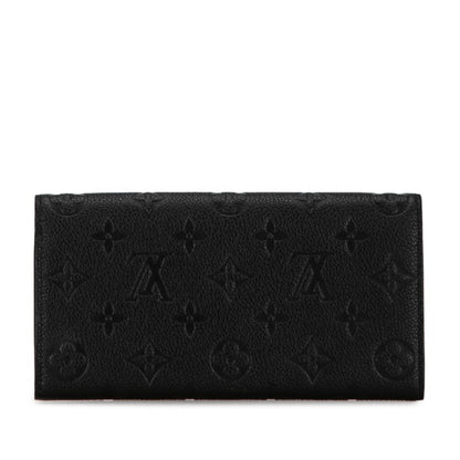 Louis Vuitton Monogram Empreinte Portefeuille Emily Long Wallet M62369 Noir Black Leather