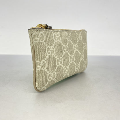 Gucci Gg Supreme Wallet/Coin Case 772321 Ivory