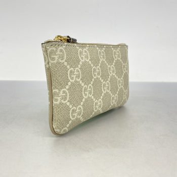 Gucci Gg Supreme Wallet/Coin Case 772321 Ivory