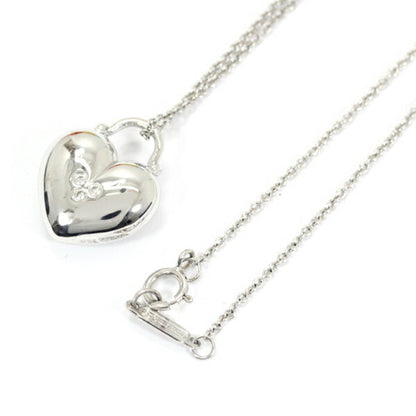 Tiffany Necklace Sentimental Heart 3P Diamond K18 Wg 750 Pendant White Gold