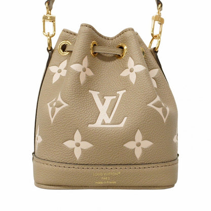 Louis Vuitton Monogram Empreinte Two-Tone Nano Noe Shoulder Bag M46291 Tourterelle Creme