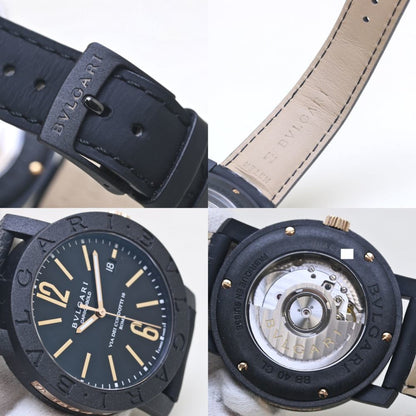 Bvlgari Bbp40Bcgld N Bb40Cl 102248 Carbon Gold X 18K Pink Leather