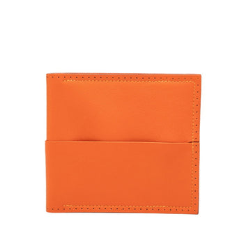 Hermes Herms Flex Bifold Wallet In Orange Swift Leather