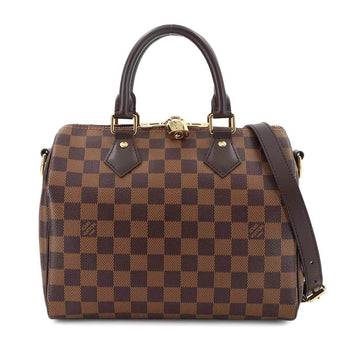 Louis Vuitton Damier Speedy Bandouliere 25 2-Way Ebene Handbag N41368 Rfid