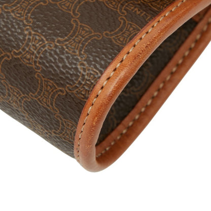 Celine Macadam Pouch Brown Leather