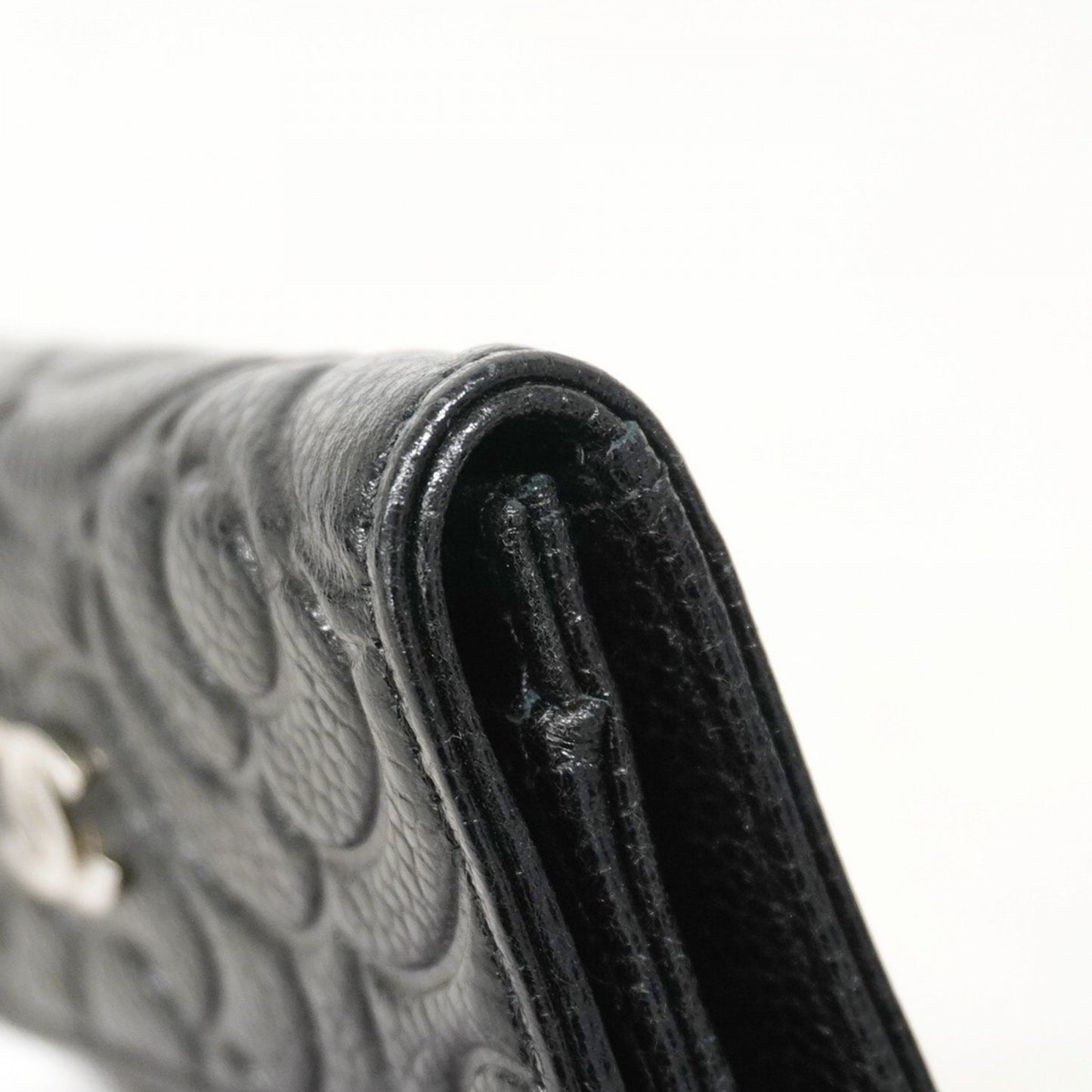 Chanel Camellia Caviar Leather Business Card Case