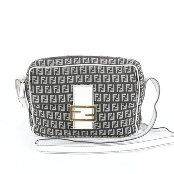 Fendi Zucchino Ff Mamma Leather Shoulder Bag With Hologram Seal